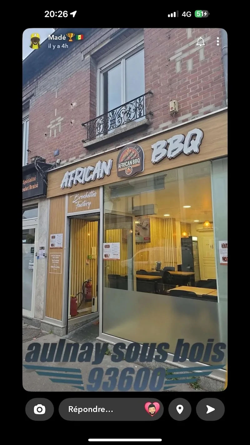 AFRICAN BBQ 11 rue Jacques Duclos 93600 Aulnay sous bois